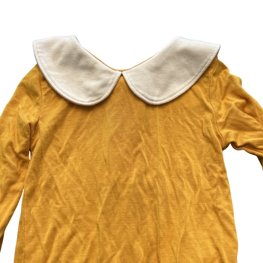 Posh Peanut 12 - 18 Months Girls Top Shirt Longsleeve Yellow Collared Preppy (4)